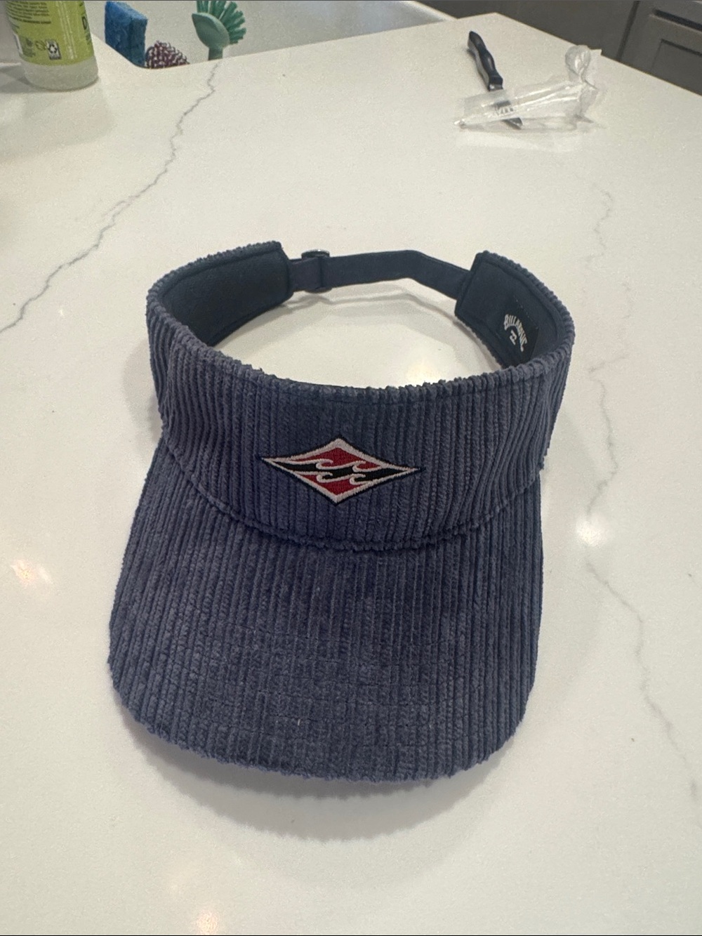 90’s Billabong Navy Corduroy Visor with Embroidered Logo
